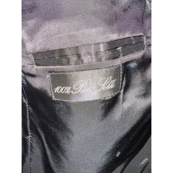 Vintage Egan Von Furstenberg Sz 38-40 R 100% Pure Silk Blazer Preppy Classic - Picture 4 of 13